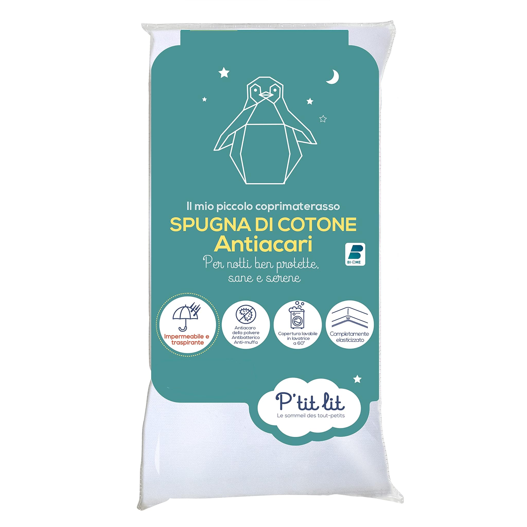 P'tit Lit - Coprimaterasso Bambini Antiacaro 70x140 cm