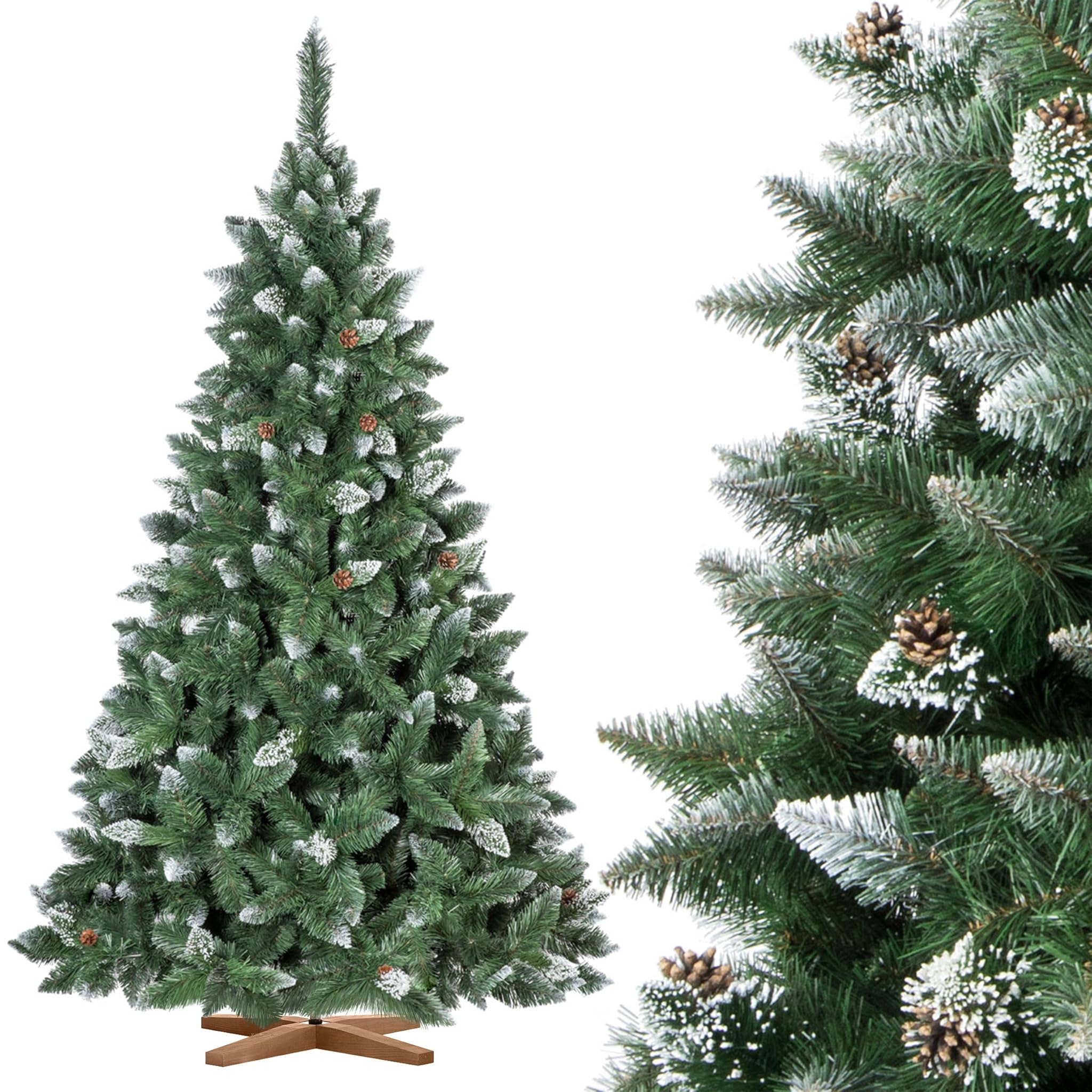 Fairytrees Albero di Natale Artificiale 220cm Pino Naturale