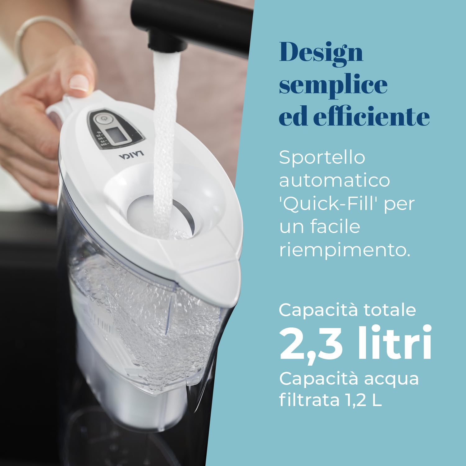Laica Stream Line Caraffa Filtrante 2,3L Bianca - immagine 5