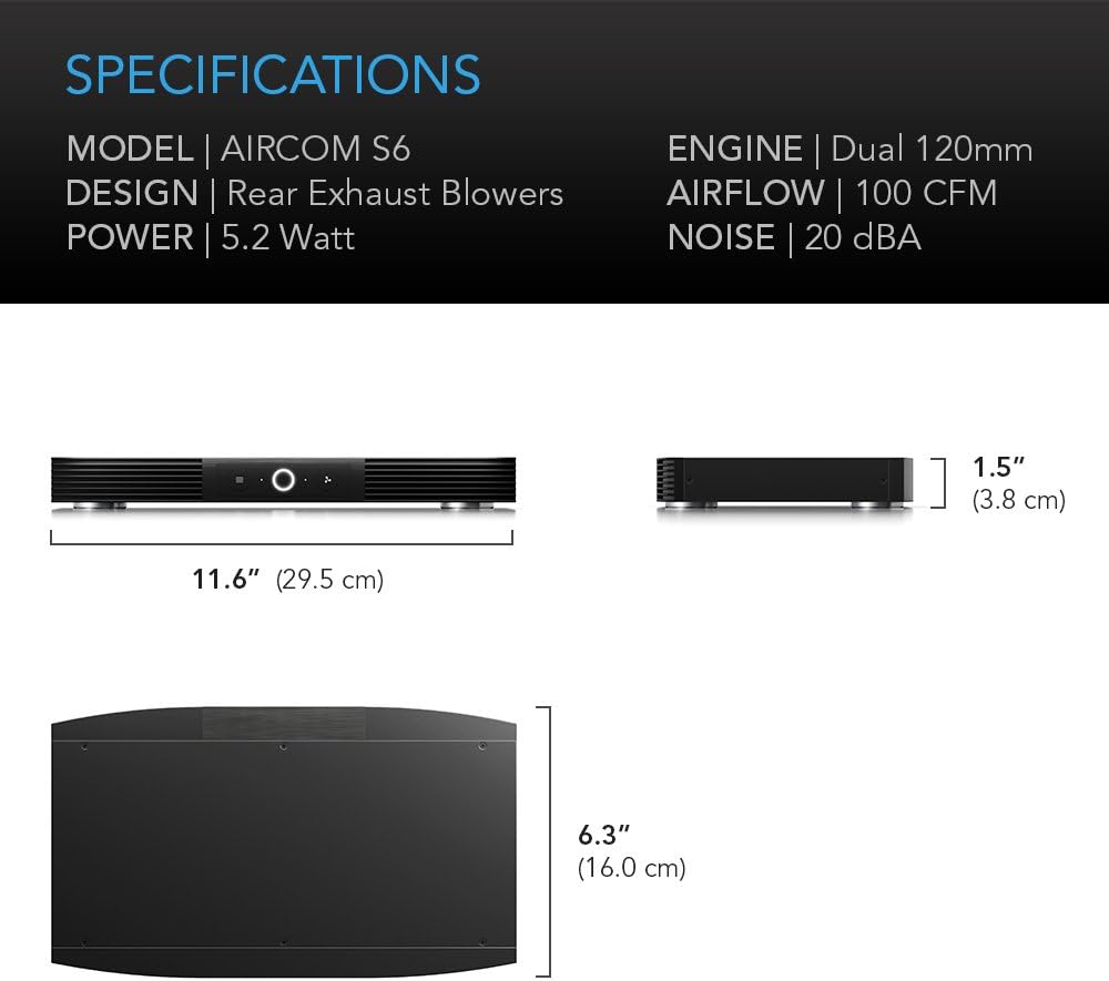 Ac Infinity AIRCOM S6 - Sistema di Raffreddamento Silenzioso 12" - immagine 6