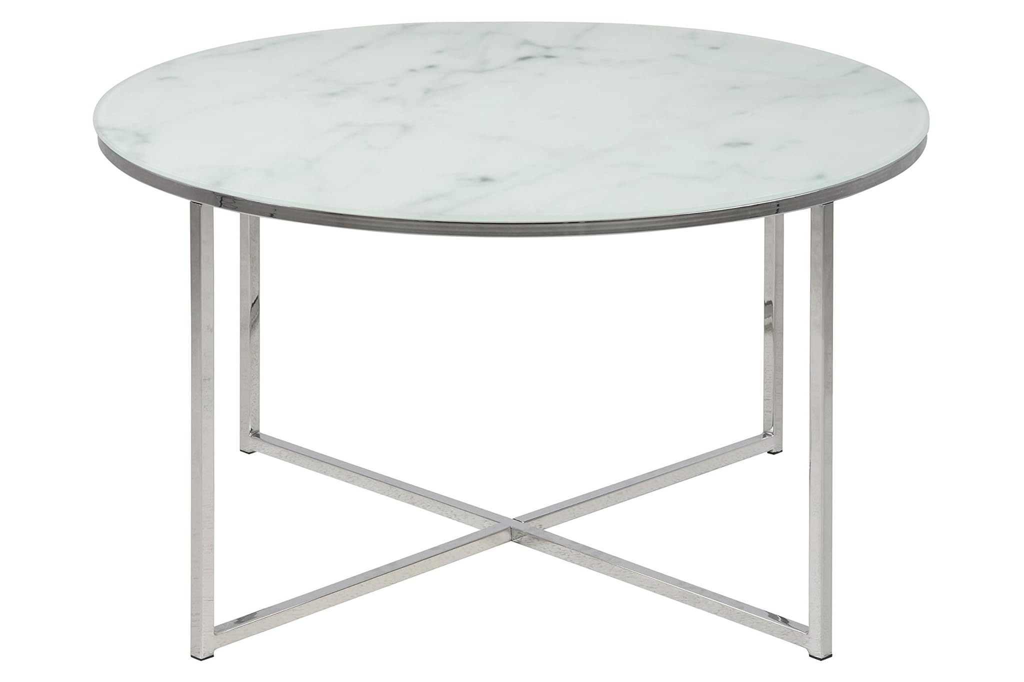 Ac Design Furniture Antje Tavolino da Caffè Rotondo Ø 80x45 cm