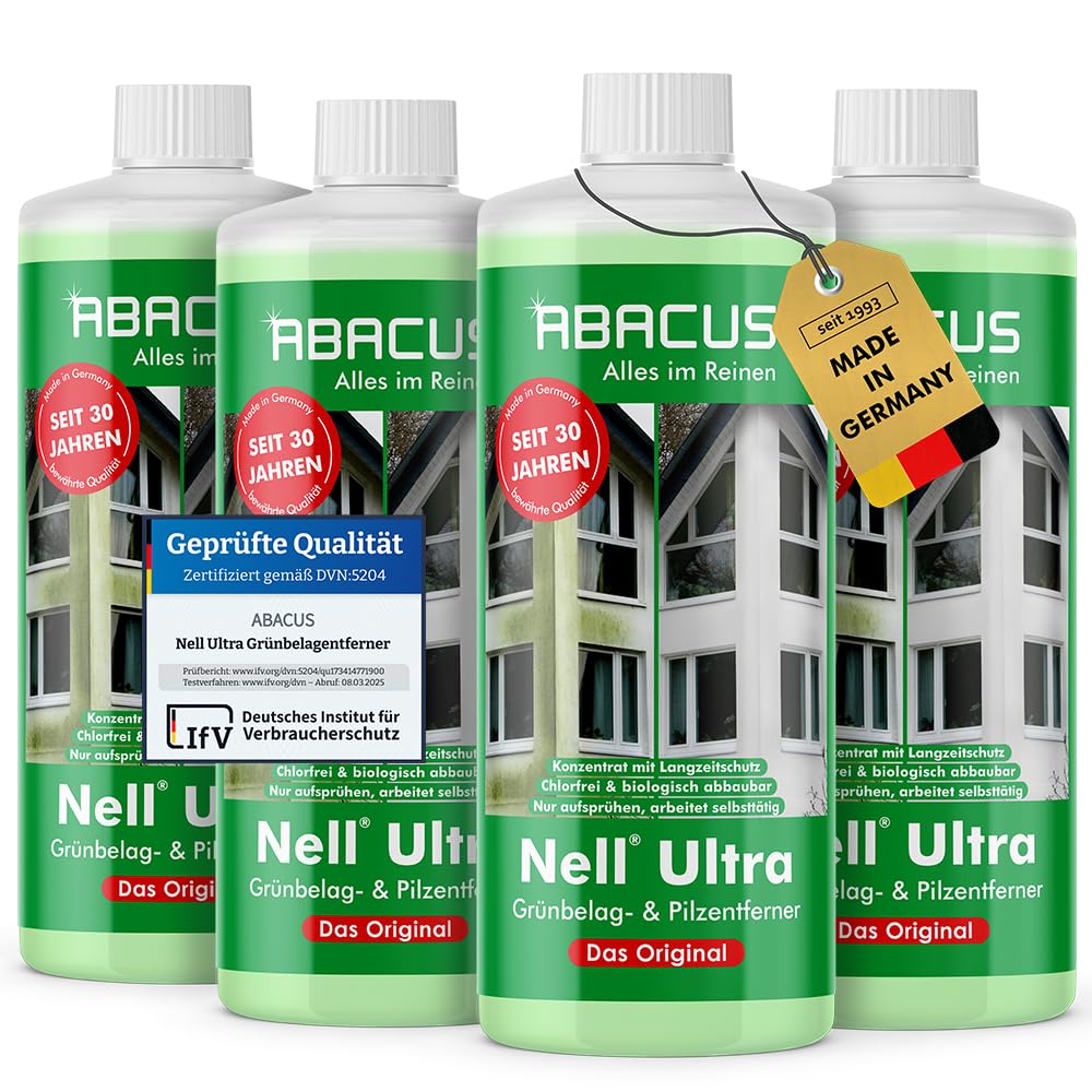 Nell Ultra - Trattamento contro alghe, funghi e licheni, 4 x 1000 ml