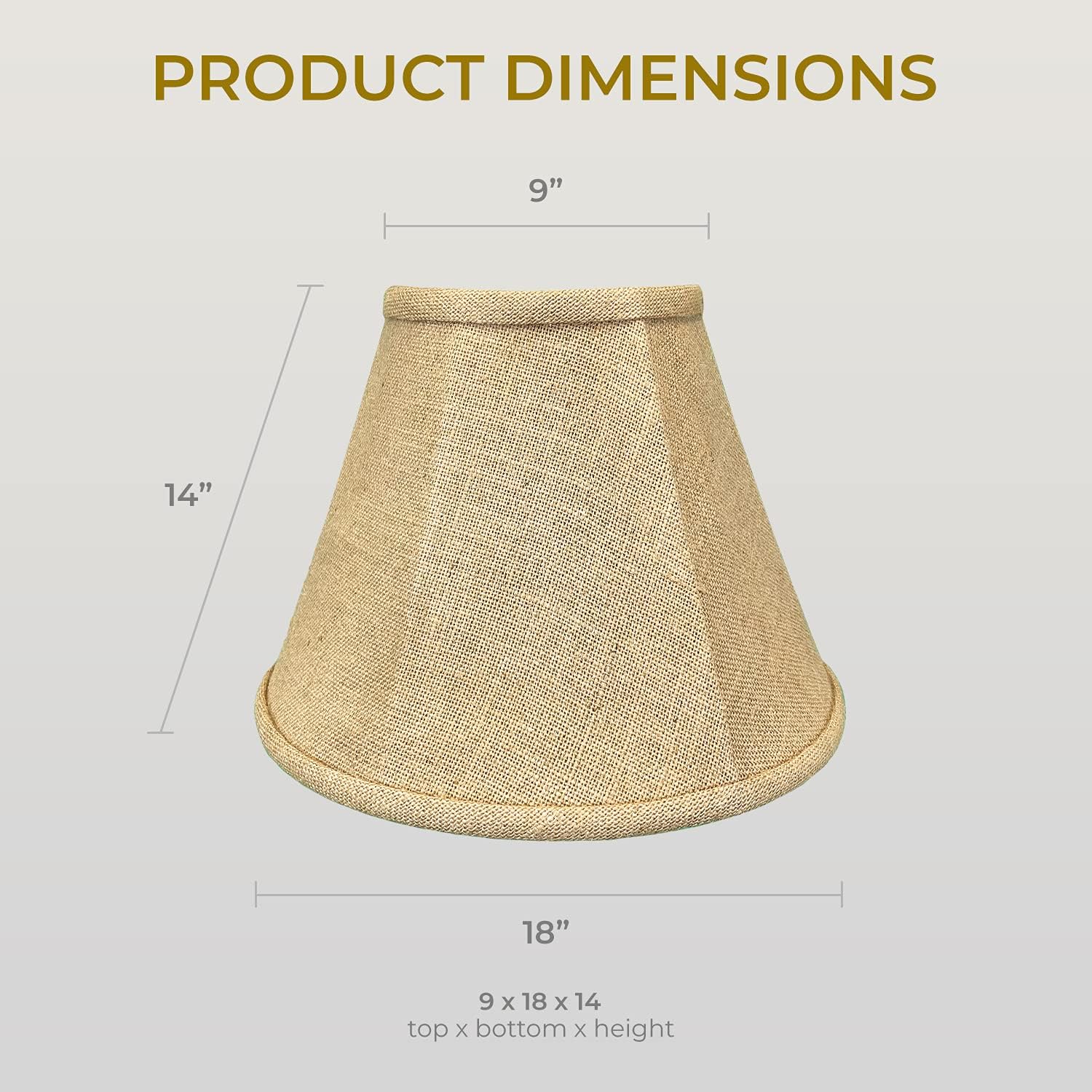 Royal Designs Deep Empire - Paralume in iuta, 9 x 18 x 14 cm - immagine 2