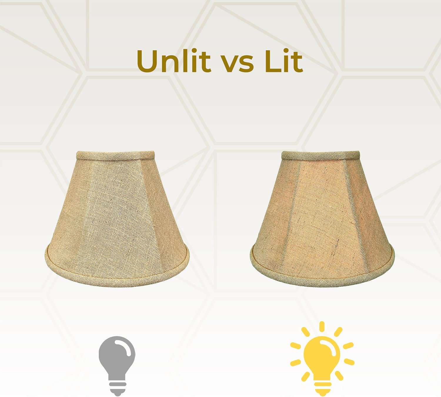 Royal Designs Deep Empire - Paralume in iuta, 9 x 18 x 14 cm - immagine 4