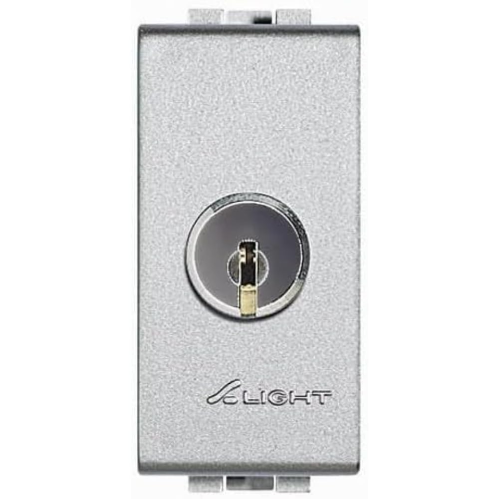 Bticino Livinglight Interruttore Bipolare a Chiave, Grigio Tech