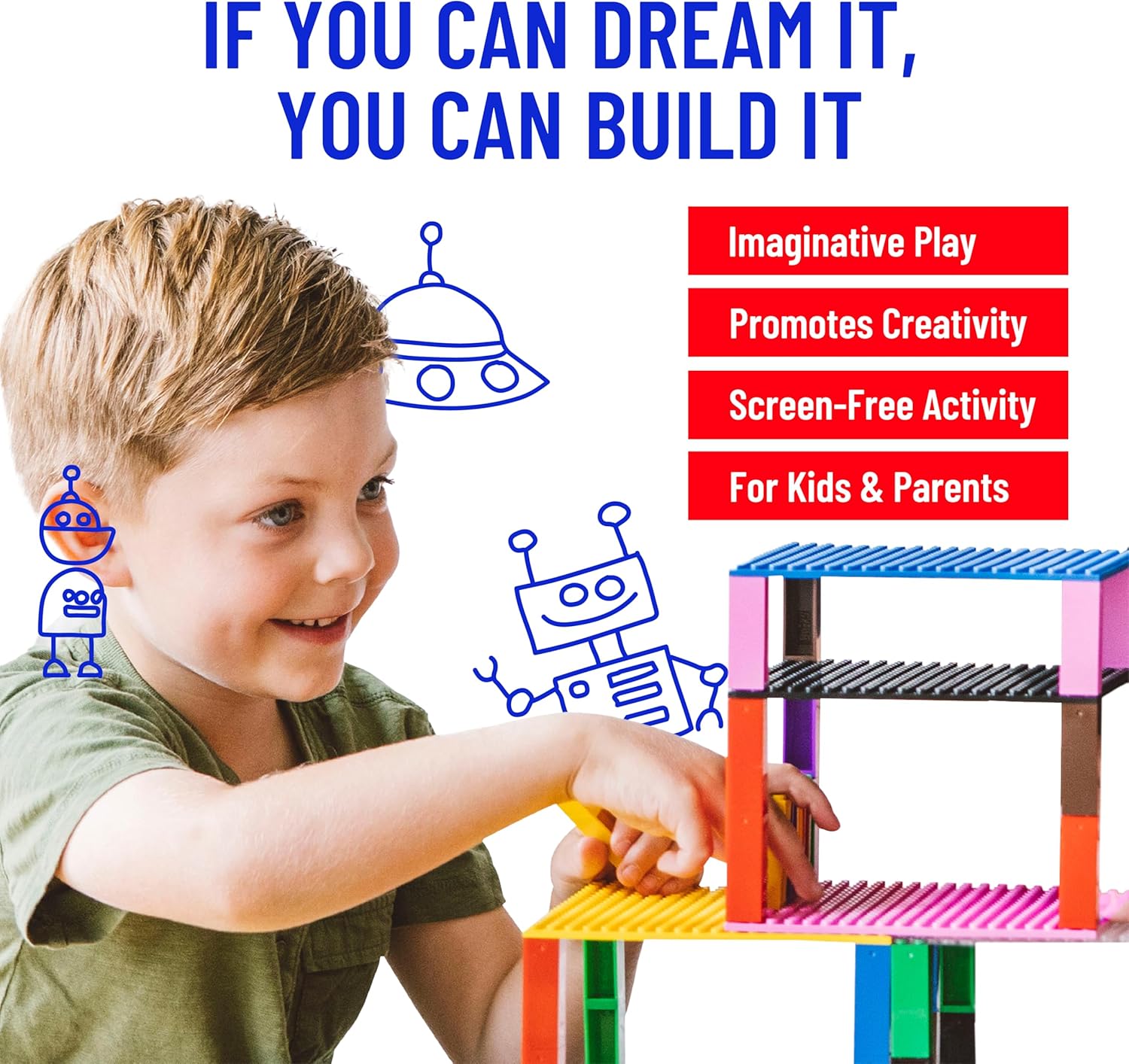 Blocchi da Costruzione Classici 25,4x25,4cm - 24 Pezzi - immagine 5