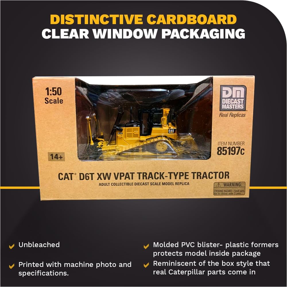 Diecast Masters Caterpillar Apripista Cingolato D6T 1:50 - immagine 6