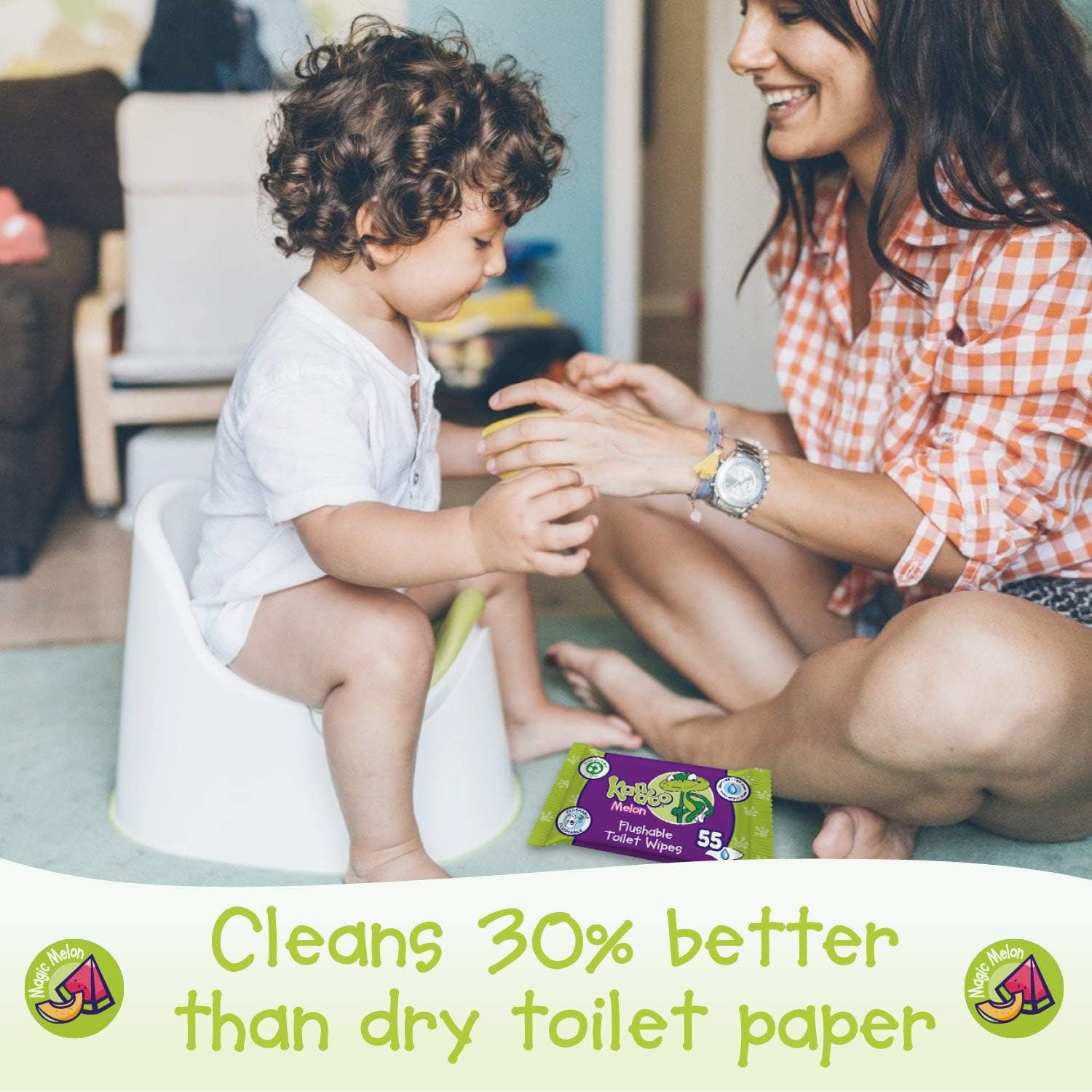 Kandoo Salviette di ricarica al melone - 12 confezioni - immagine 3