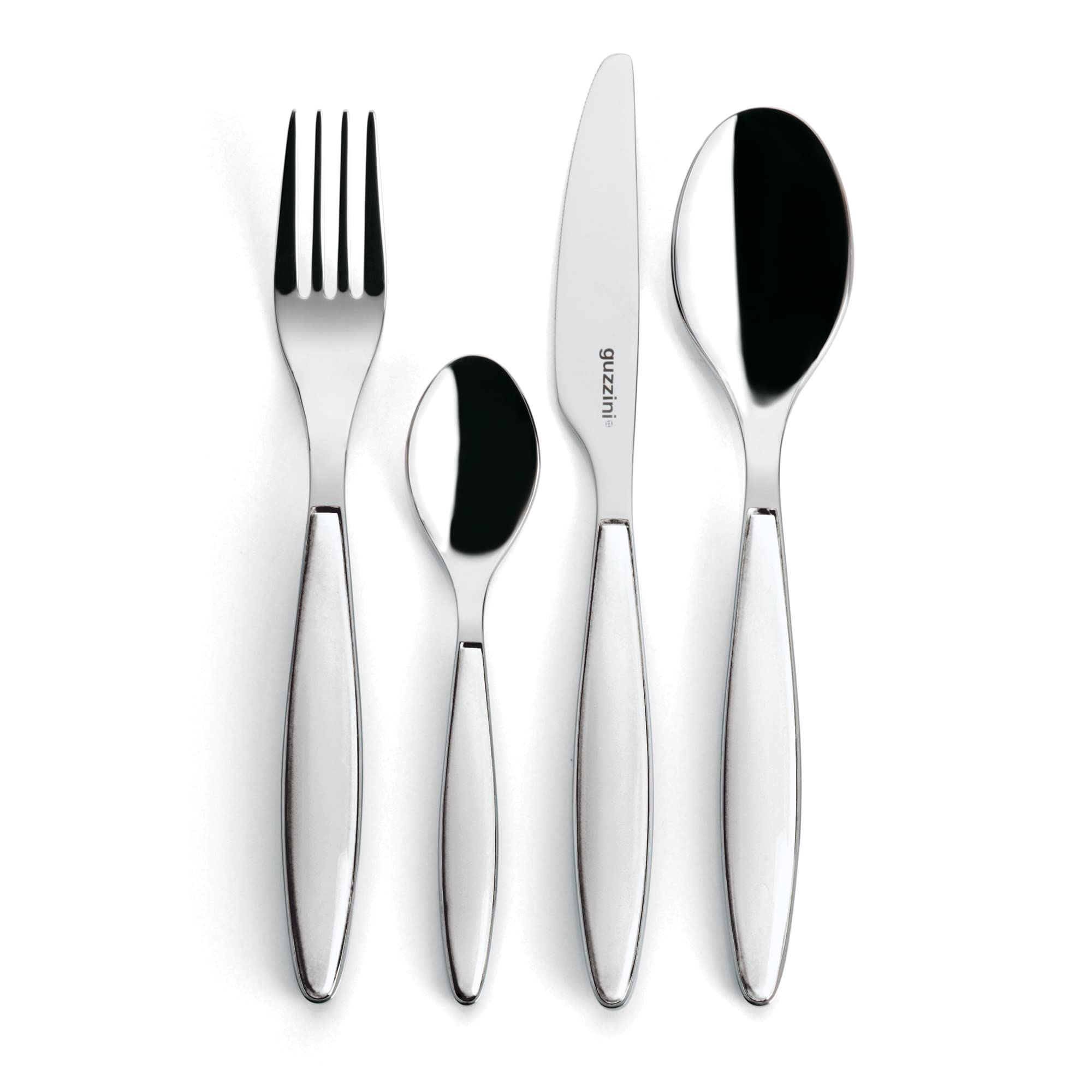 Guzzini Feeling - Set 24 Posate Colorate, Bianco