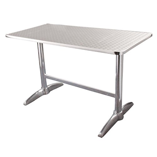 Bolero U432 Tavolino Rettangolare Acciaio INOX 120x60 cm