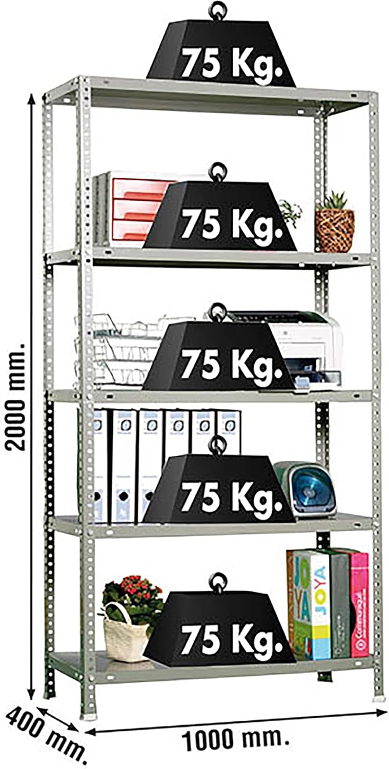 Simon Rack Scaffale Metallo Garage 2000x1000x400 mm - immagine 3