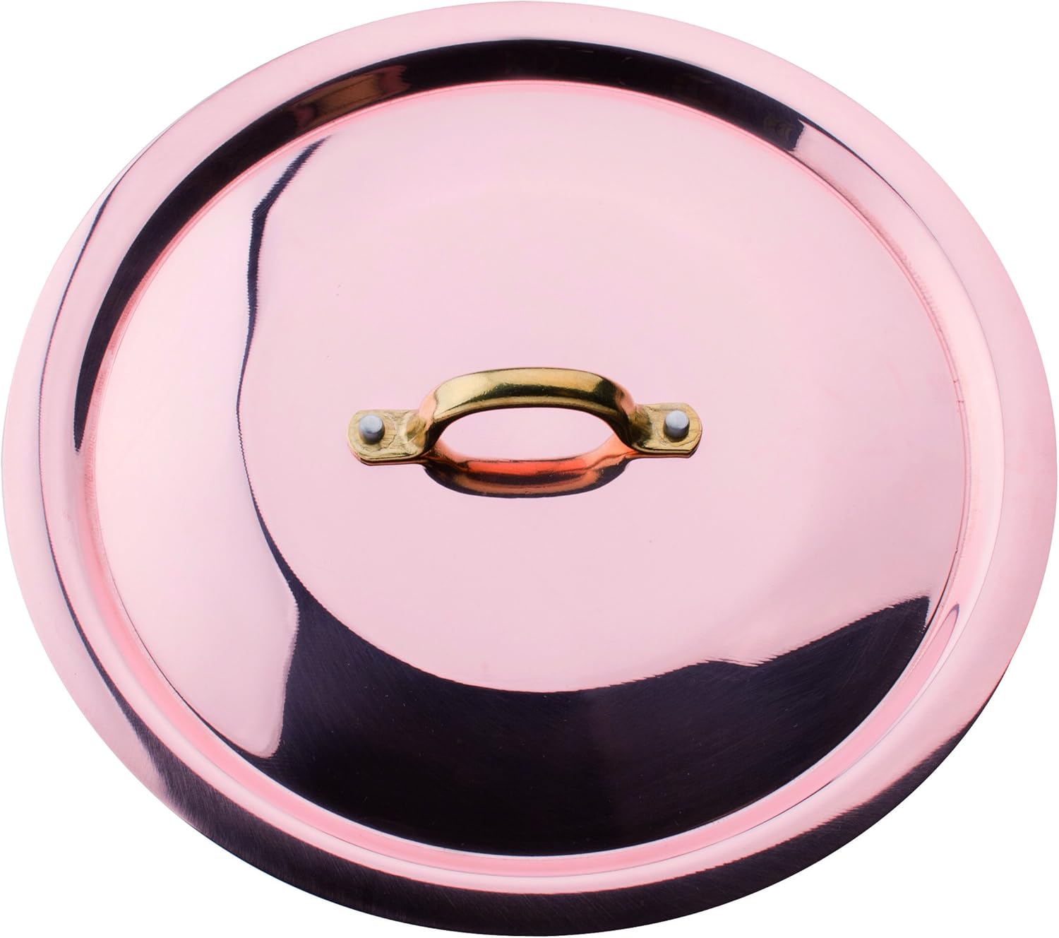 Pentole Agnelli Rame Liscio Stagnato a Mano - Coperchio 24cm