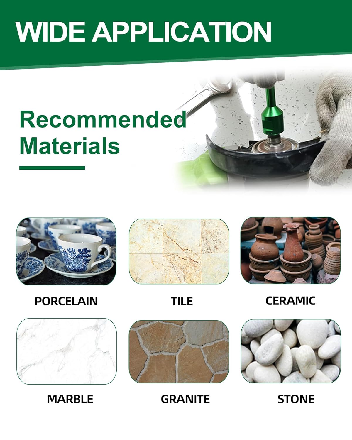 Kurstol Punte Diamantate Gres Porcellanato 12 Pezzi - immagine 4