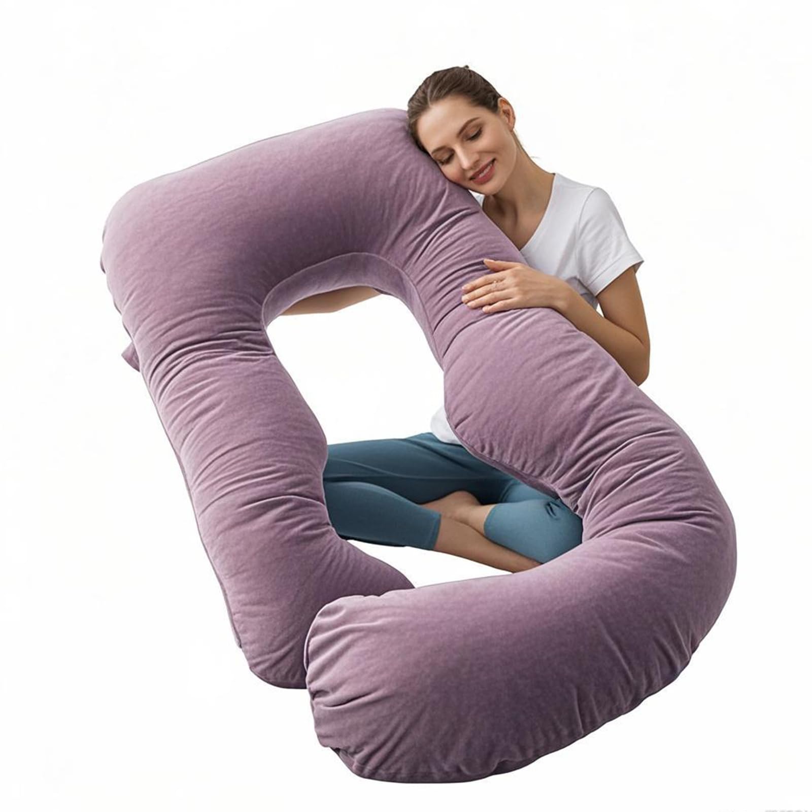 Cuscino Gravidanza a U per Tutto il Corpo con Fodera Rimovibile