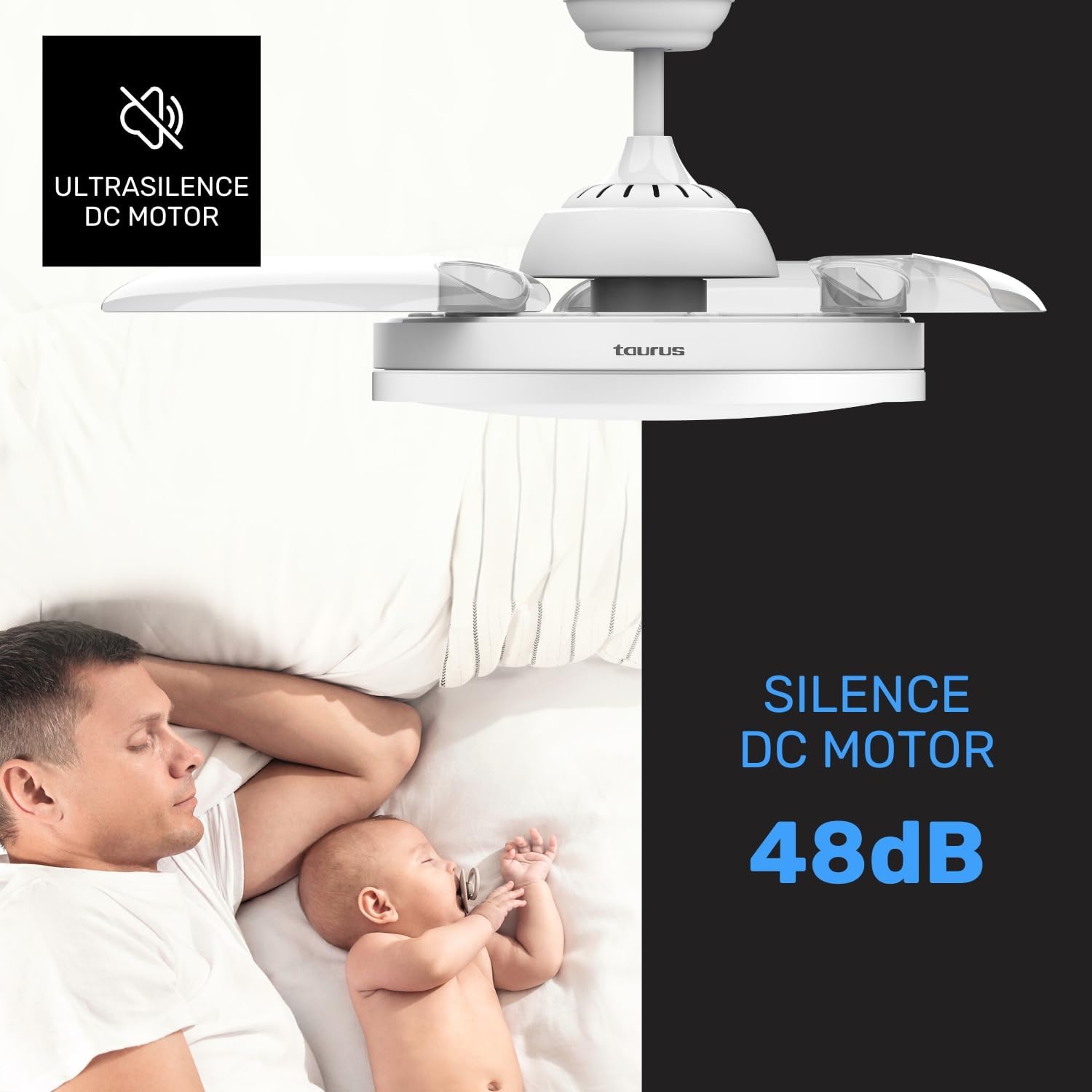 Taurus Ventilatore da Soffitto con Luce Fresko Hide&Go - immagine 4