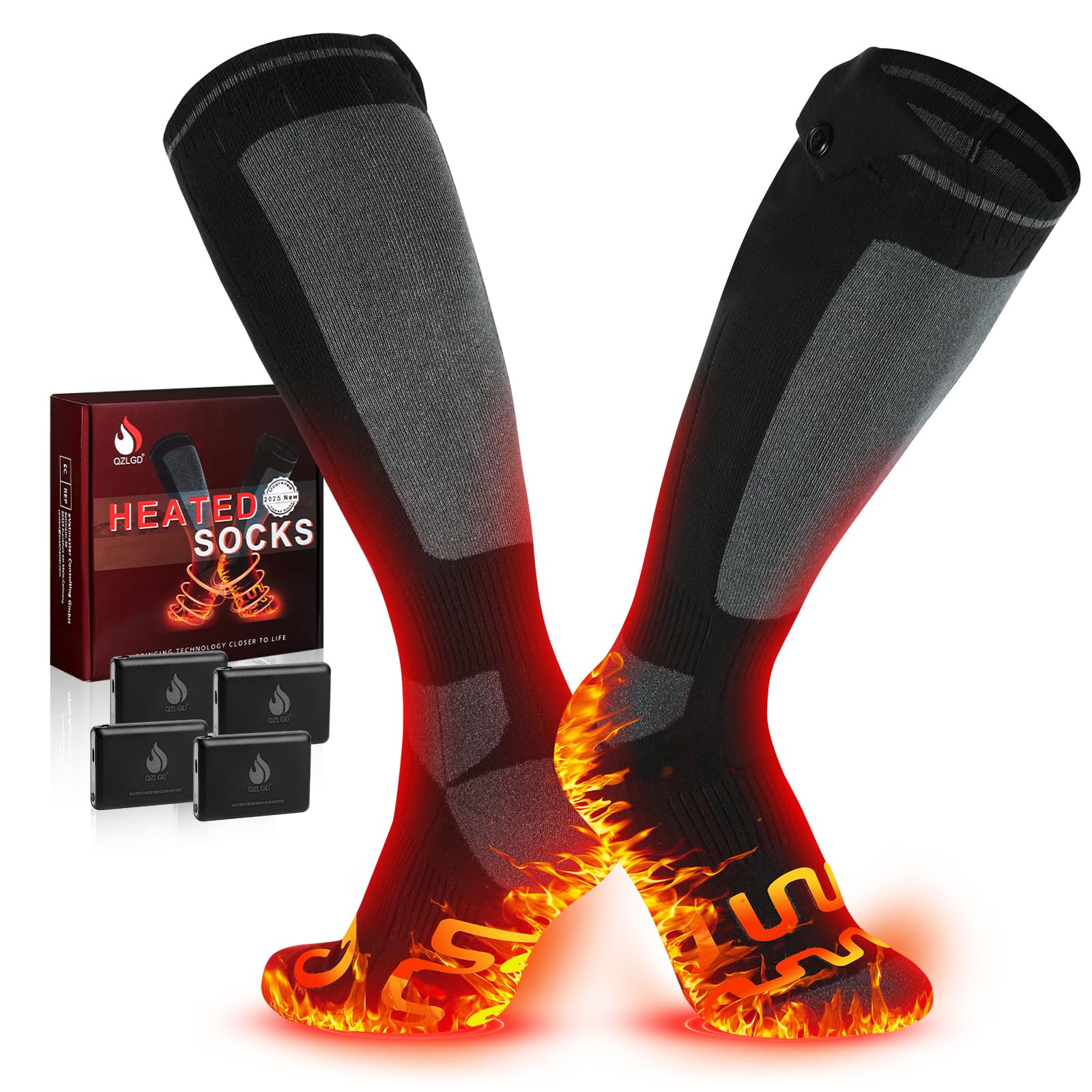 Calze Riscaldate Donna Uomo 2025 con Batteria 6000mAh