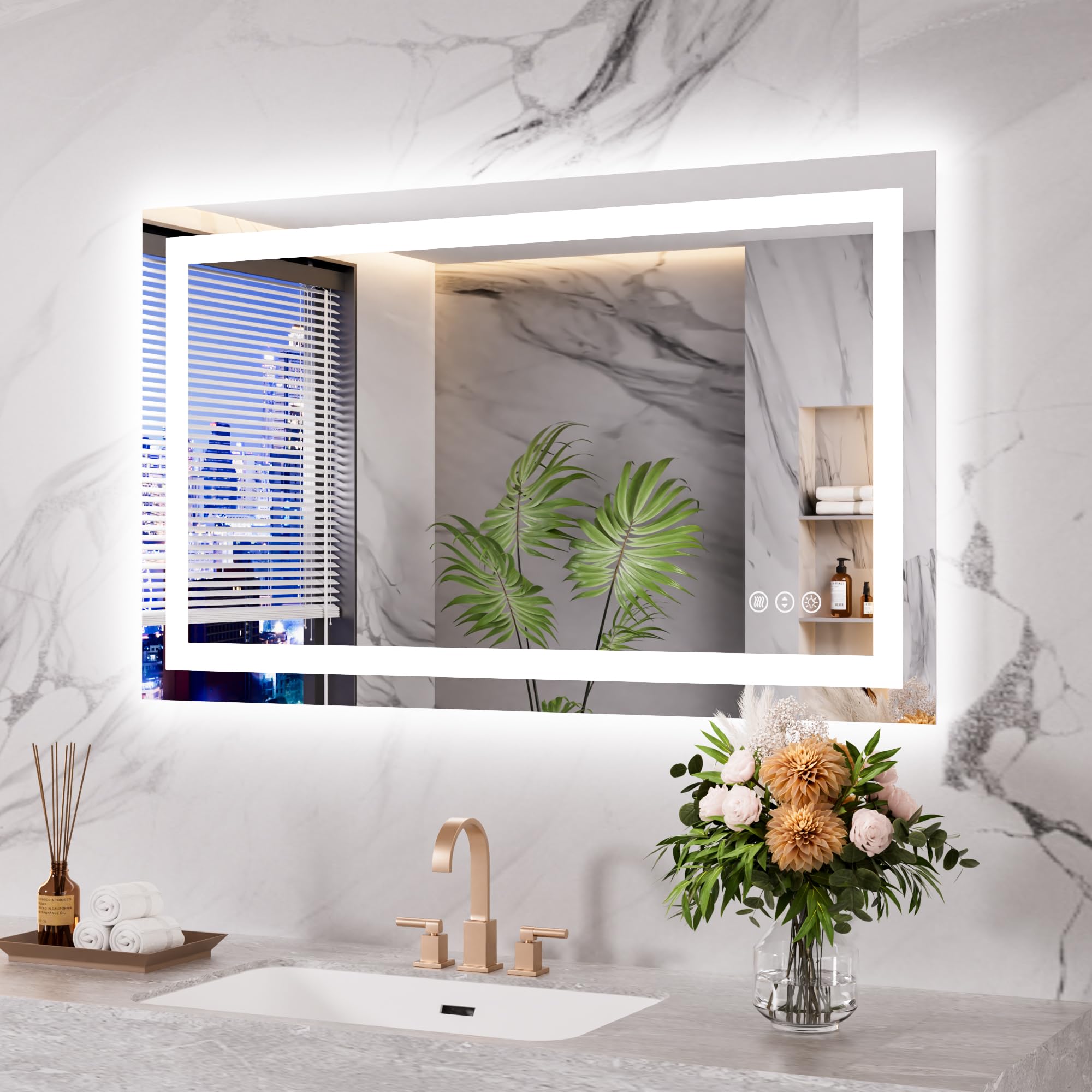 Weer Specchio da Bagno con Luci LED 60x100 cm