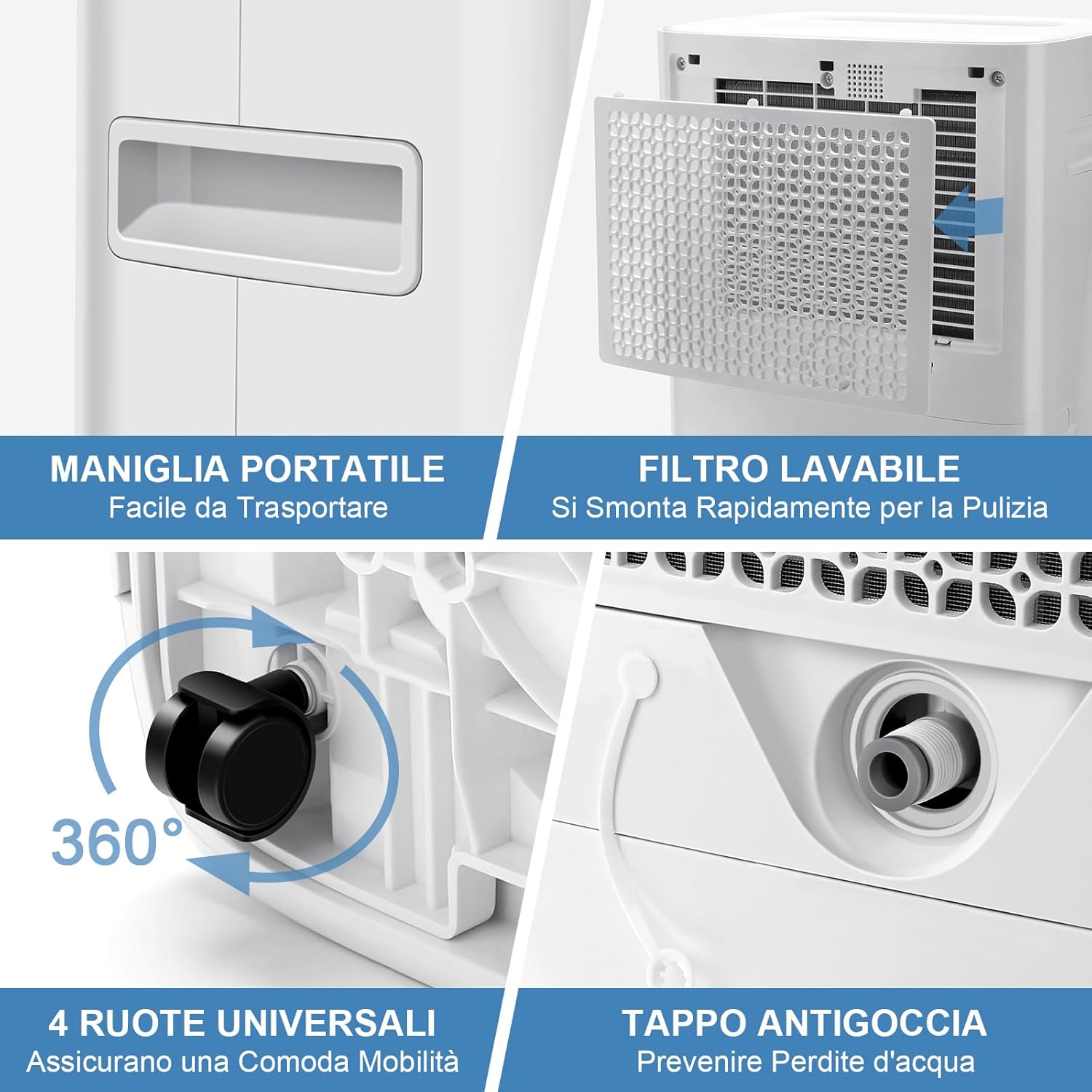 Deumidificatore Casa Muffa 25L/24h, Fino a 50㎡ - immagine 9