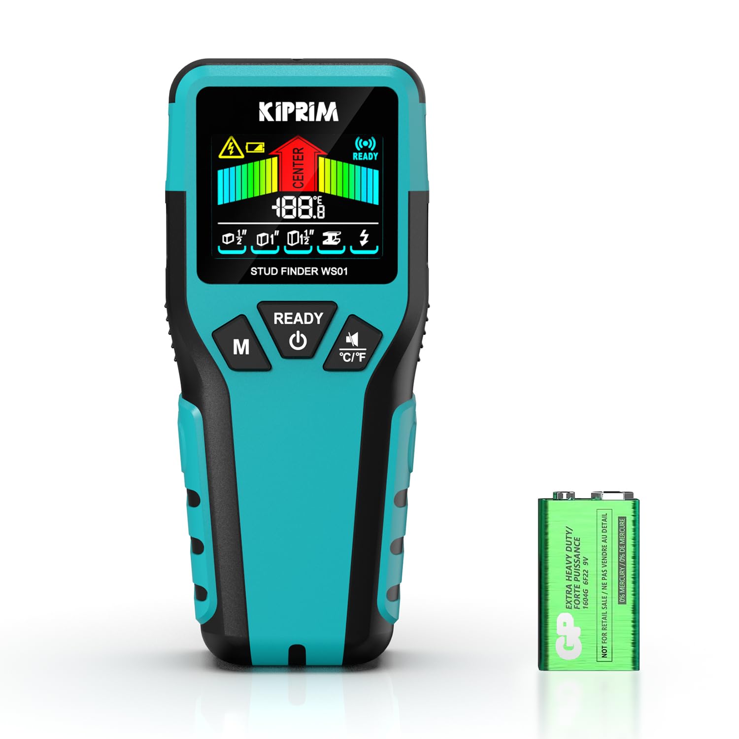 Kiprim Stud Finder 5 in 1 Rilevatore Metalli e Travi