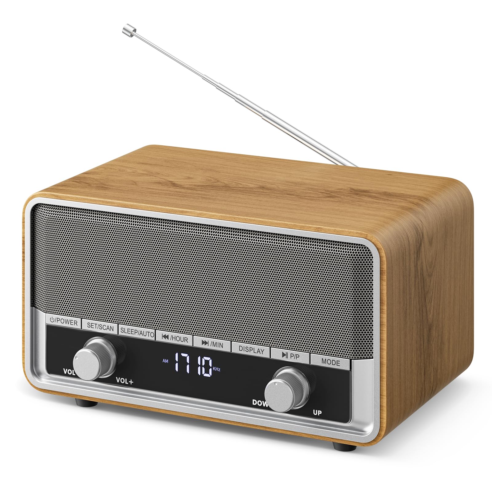 Radio AM FM Retrò Digitale con Altoparlante Bluetooth