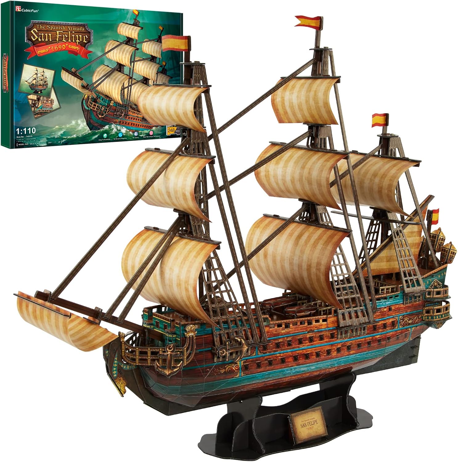 Cubicfun Puzzle 3D Spagna - Nave San Felipe 248 pezzi - immagine 1