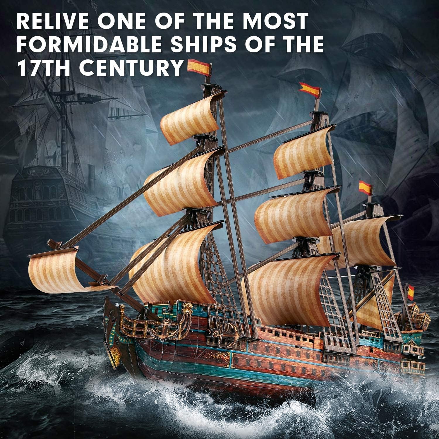 Cubicfun Puzzle 3D Spagna - Nave San Felipe 248 pezzi - immagine 2