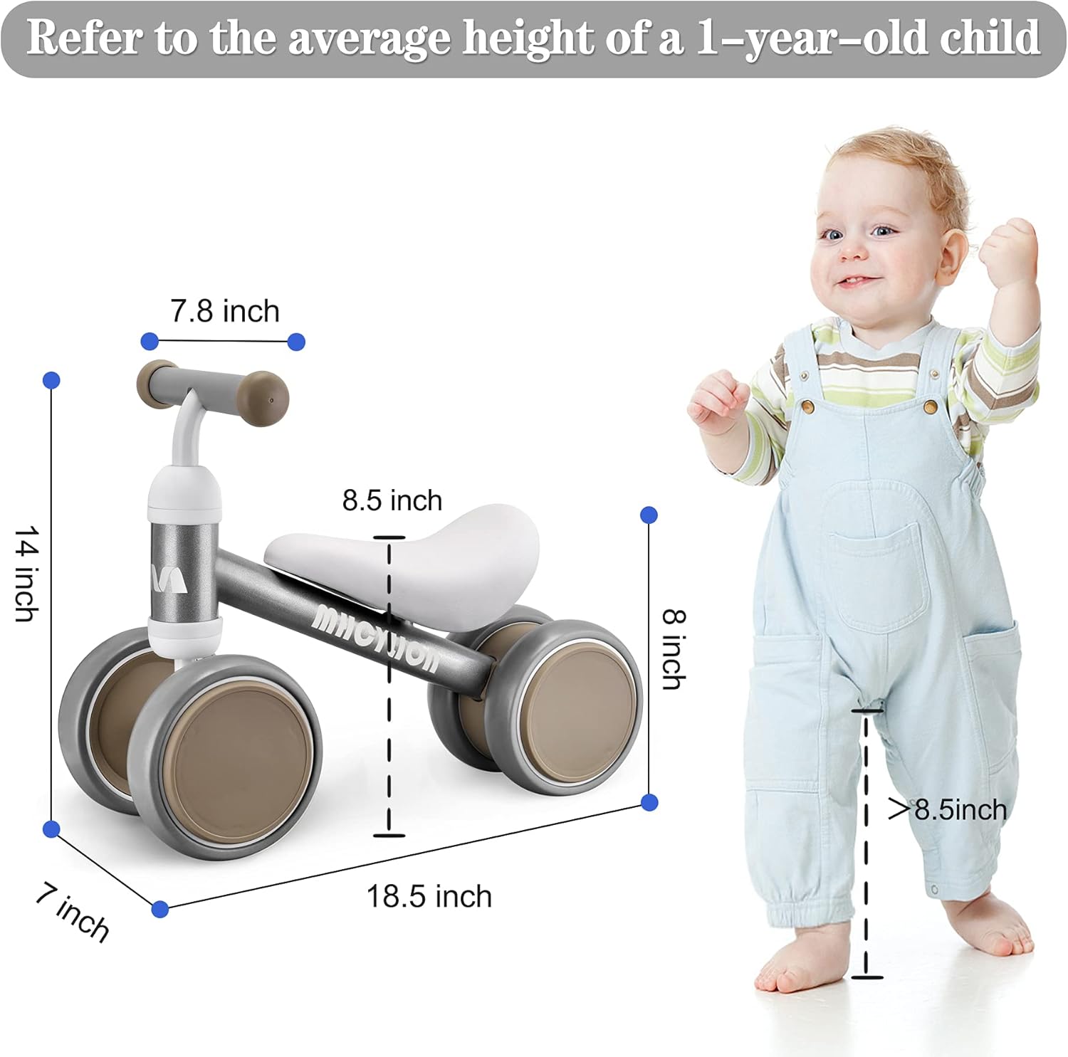 VITONIS Bicicletta Senza Pedali per 1-2 Anni - immagine 3