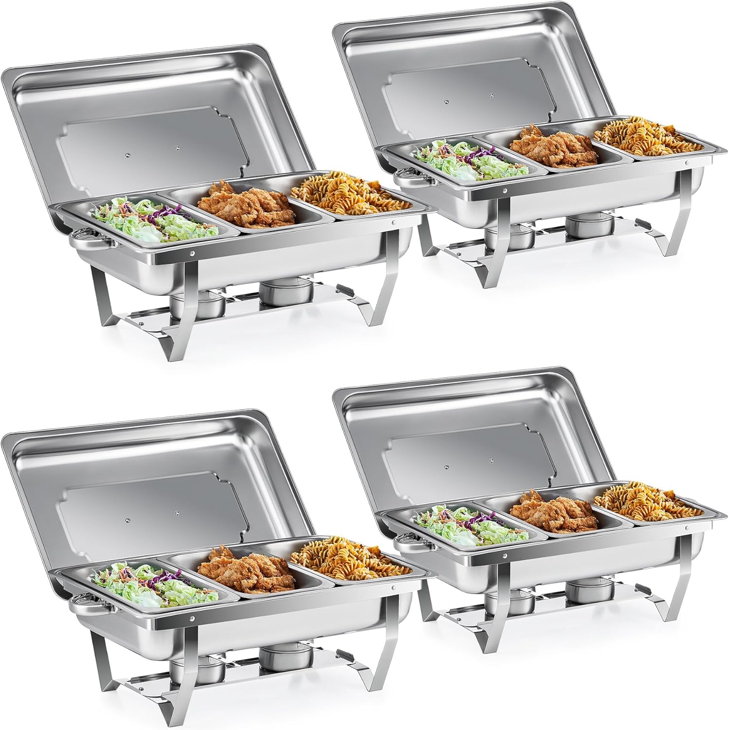 Wilprep 9L Chafing Dish Buffet Contenitori 1/3, Acciaio Inox