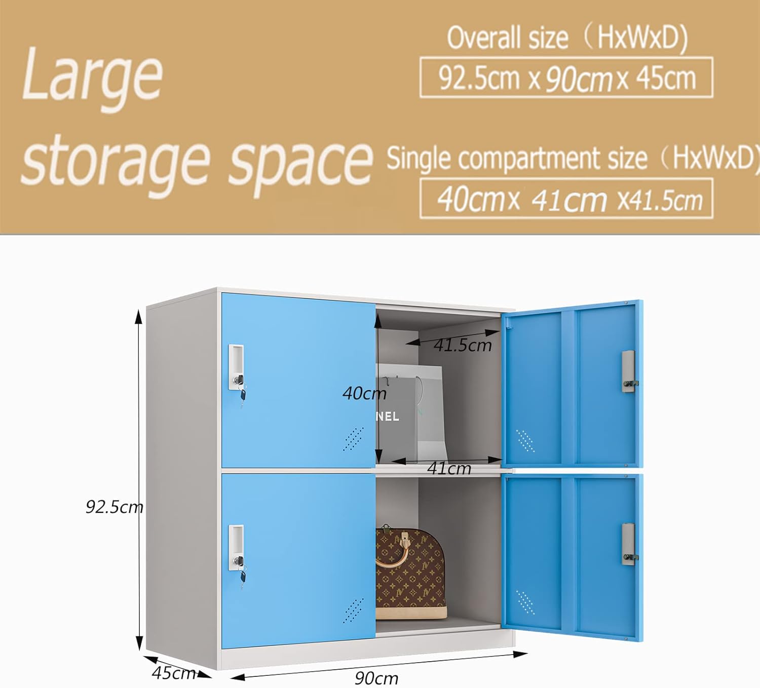 Mecolor Armadio da Ufficio/Casa con Cubo Organizzatore - immagine 3