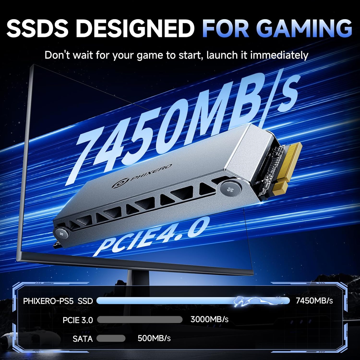 PHIXERO RS5 SSD 1TB per PS5 - immagine 2