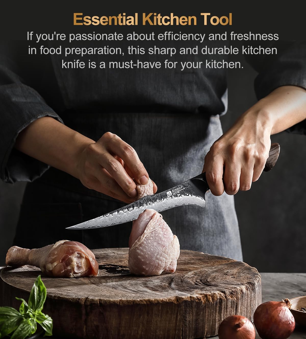 Xinzuo Coltello Sfilettare 19cm Acciaio Damasco - immagine 8