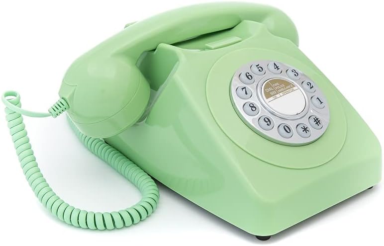 Gpo 746 Telefono a Quadrante Push Button, Verde Menta - immagine 1
