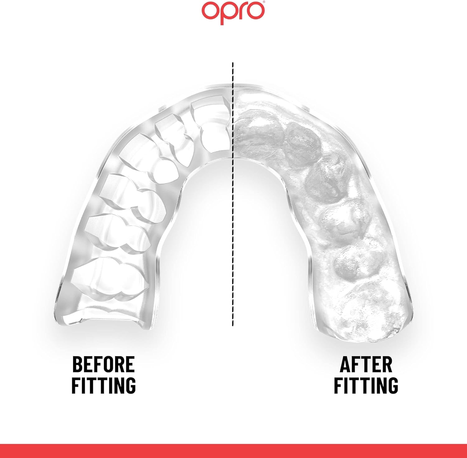 Opro Paradenti Instant Custom-Fit UFC, Bianco e Barre - immagine 4