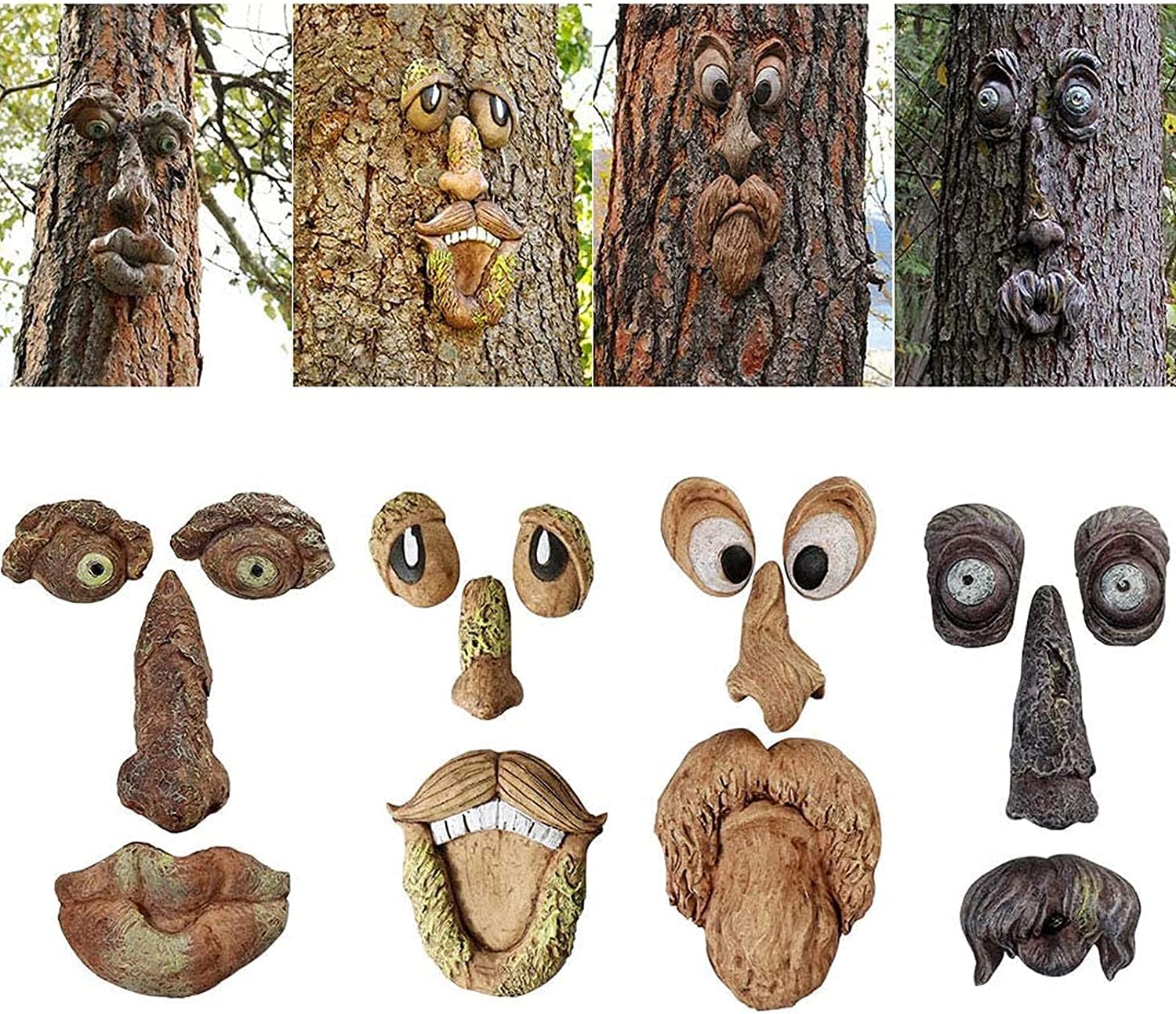 Decorazione Tronco d'Albero 4 Pezzi