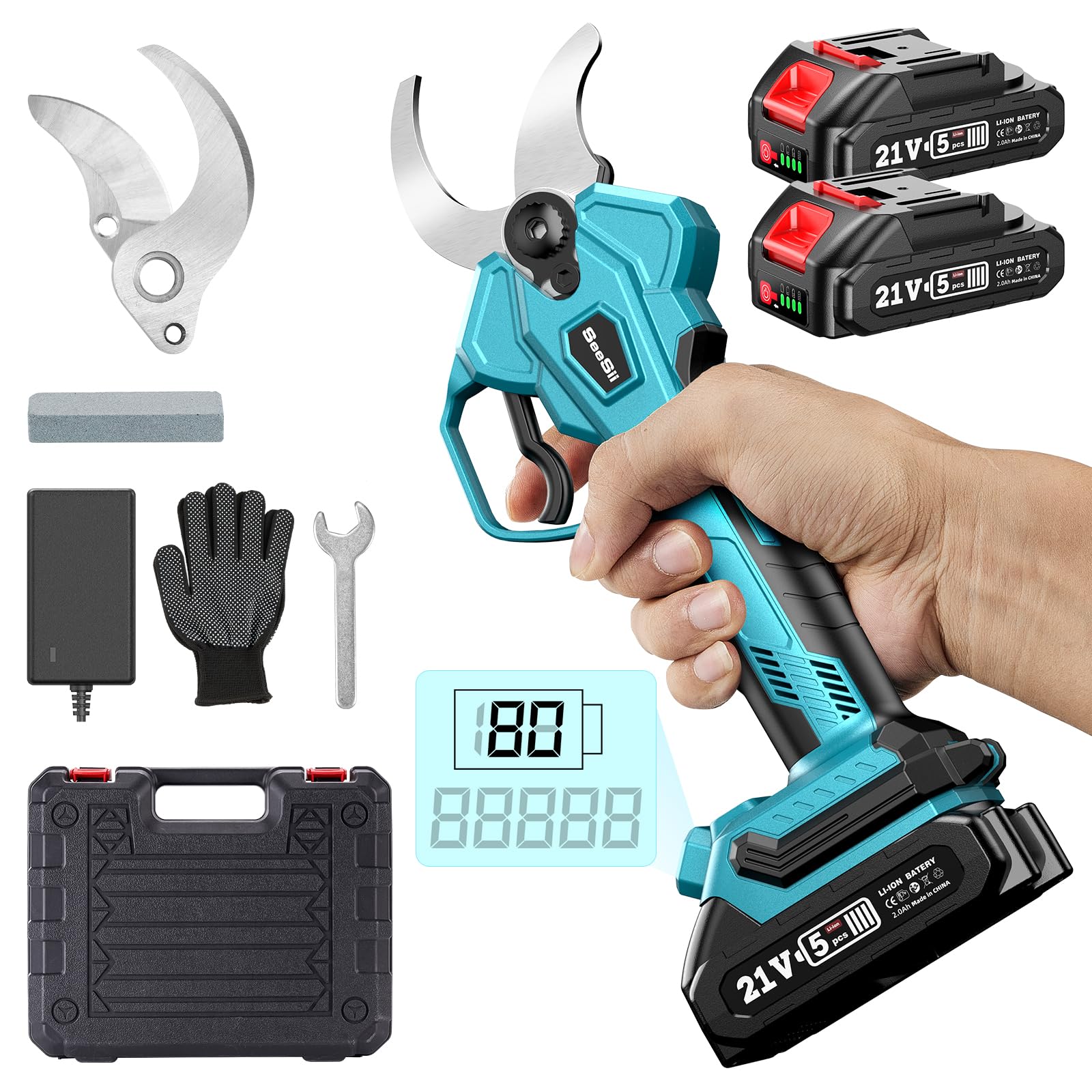 Seesii Forbici Potatura Elettriche Professionali 40mm