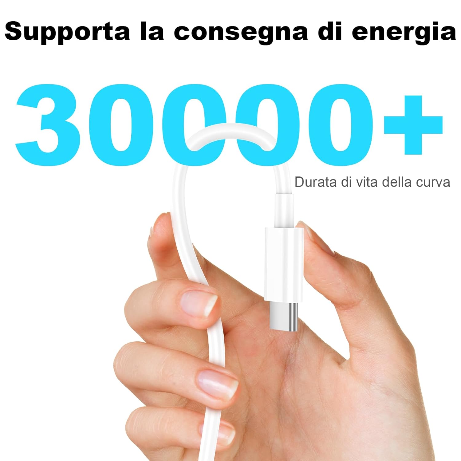 Cavo USB-C to USB-C 60W 2 Pezzi 1M+2M - immagine 5