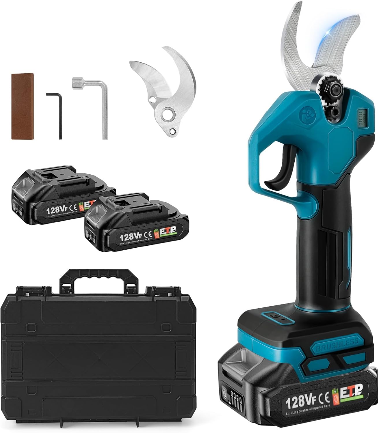 Troncarami a batteria 18V 30mm con 2 batterie 1500 mAh