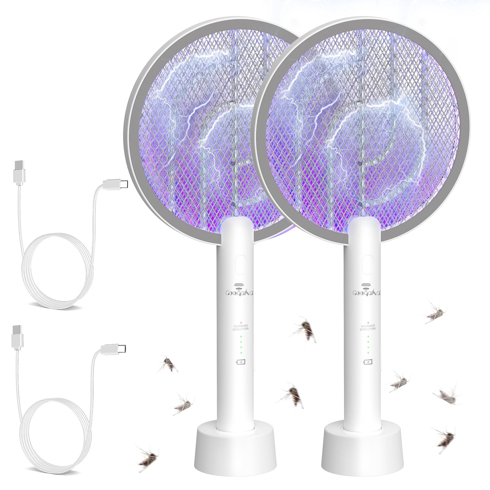 Racchetta Zanzare Elettrica 2-in-1 Ricaricabile (2 Pezzi)