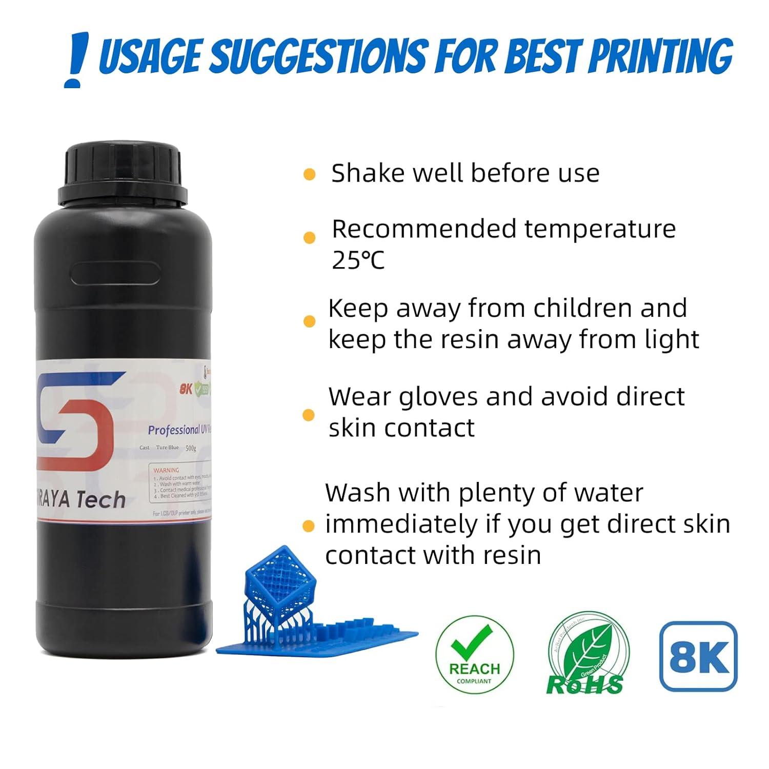 Siraya Tech Cast Resina Colabile per Stampa 3D, Vero Blu - immagine 5