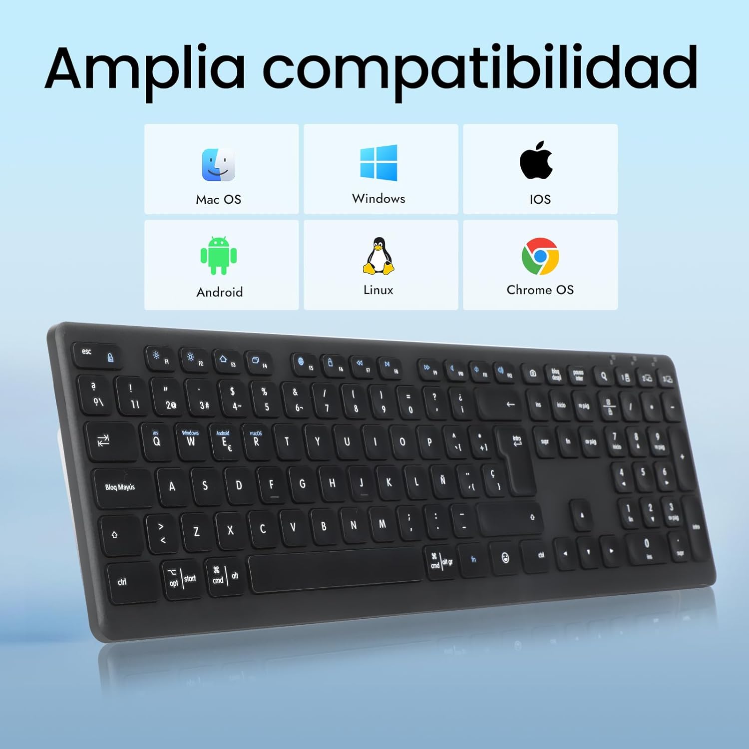 Citlla K9300 Tastiera Wireless Bluetooth Multi-Dispositivo - immagine 4