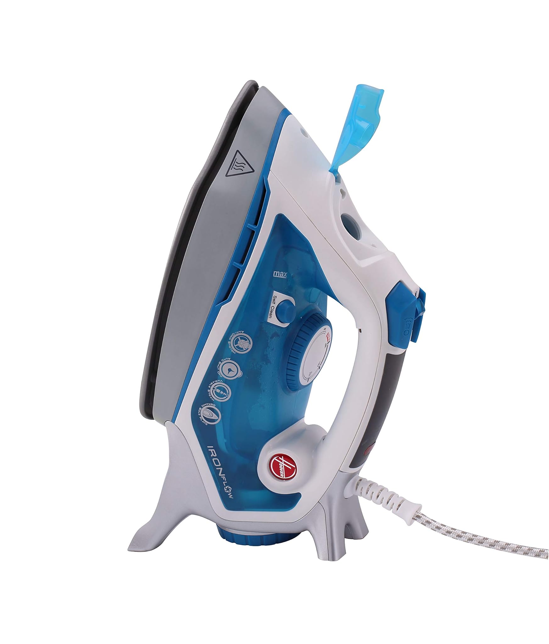 Hoover 2600 TIF 2600/1 Ferro da Stiro Ironflow, W, 0.4 Litri, 45, Plastic, Blu