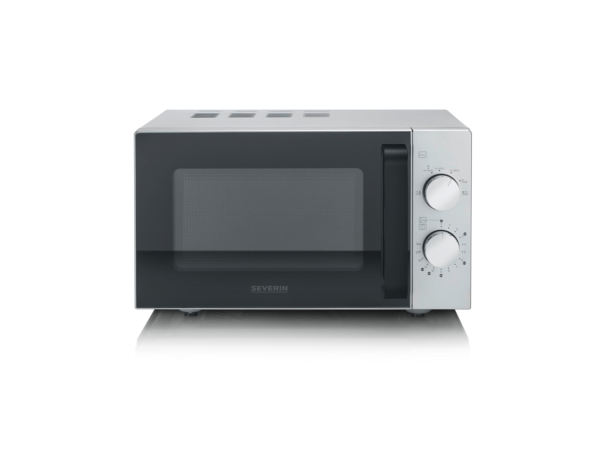 Severin MW 9184 - Forno a Microonde Solo, 800W, Nero/Inox