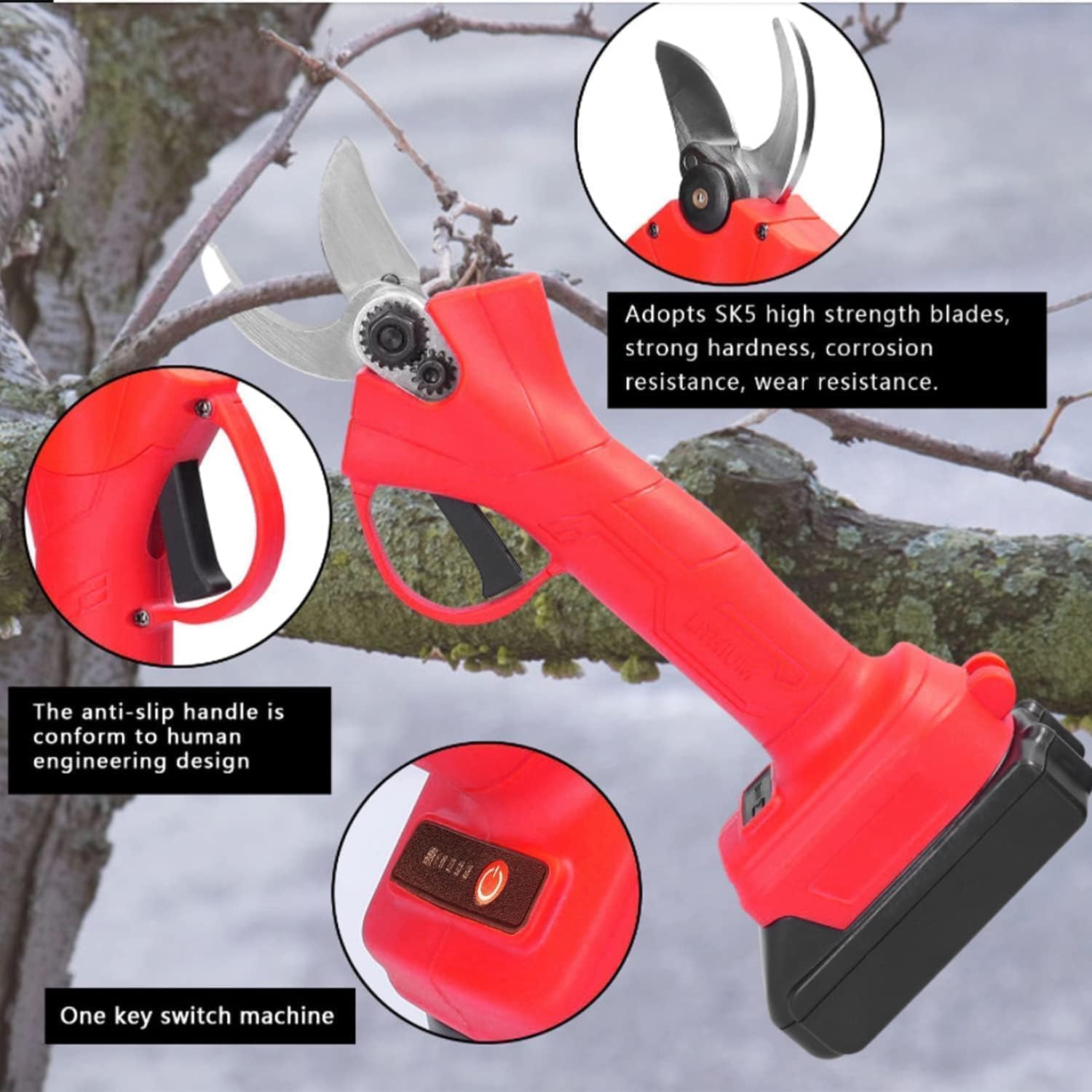 Squado Forbice da Potatura Elettrica Doppia Batteria 48V - immagine 1