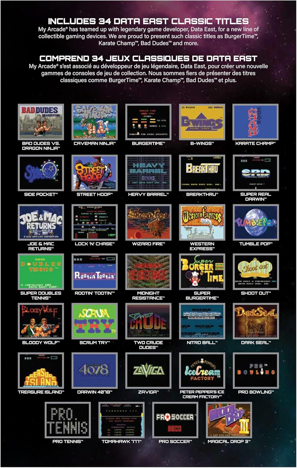 MINI PLAYER 4,25'' DATA EAST™ HITS (34 GIOCHI IN 1) - immagine 3