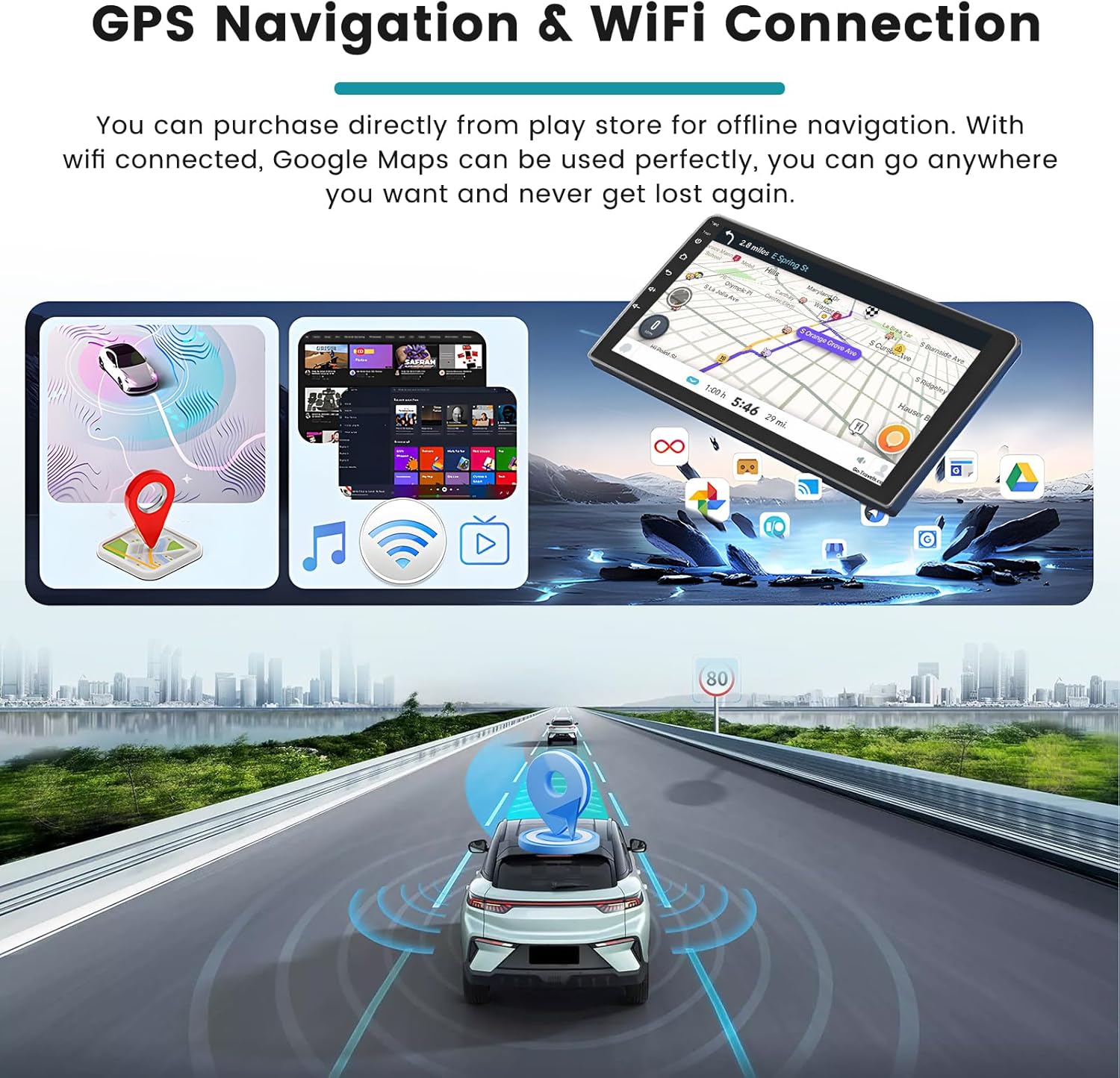 Hikity Autoradio 10.1" per Toyota RAV4 2013-2018 - immagine 4