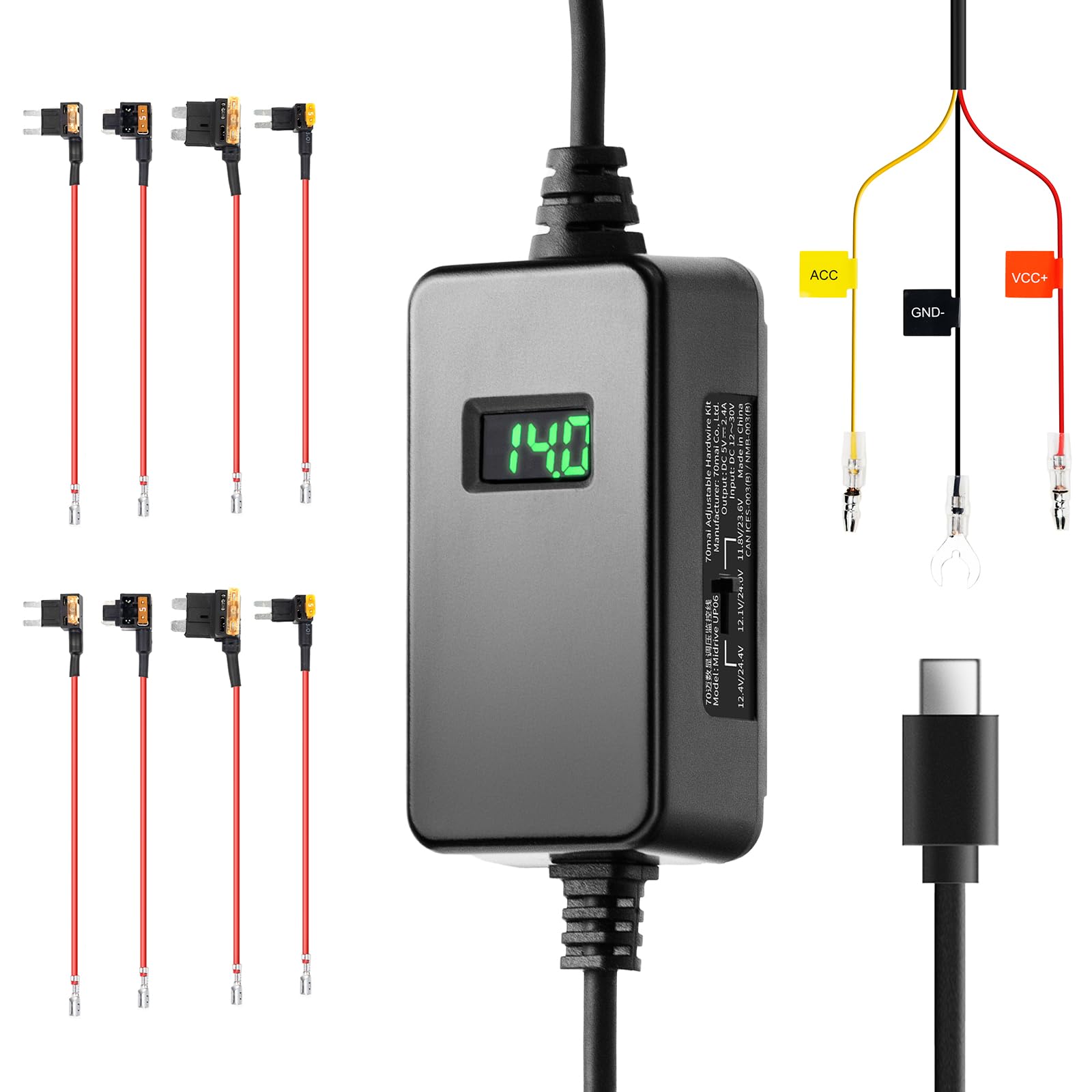 70mai UP06 Hardwire Kit Regolabile USB-C