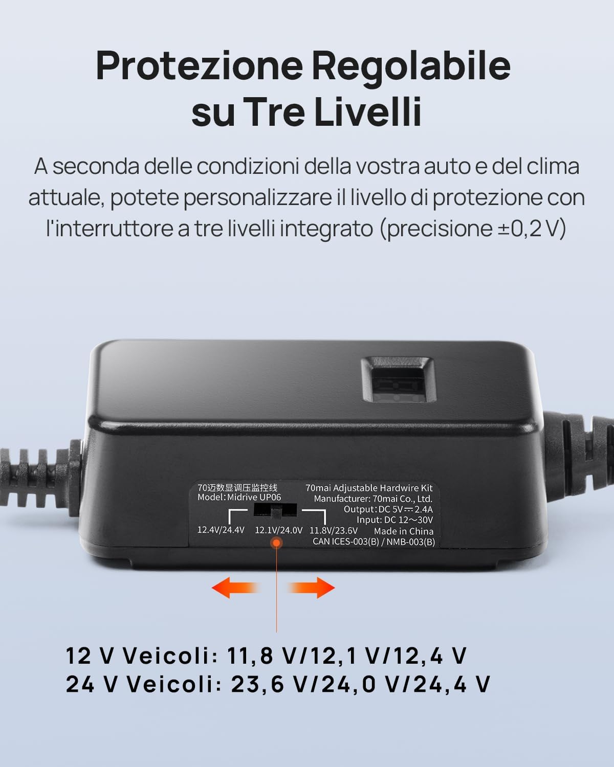 70mai UP06 Hardwire Kit Regolabile USB-C - immagine 4