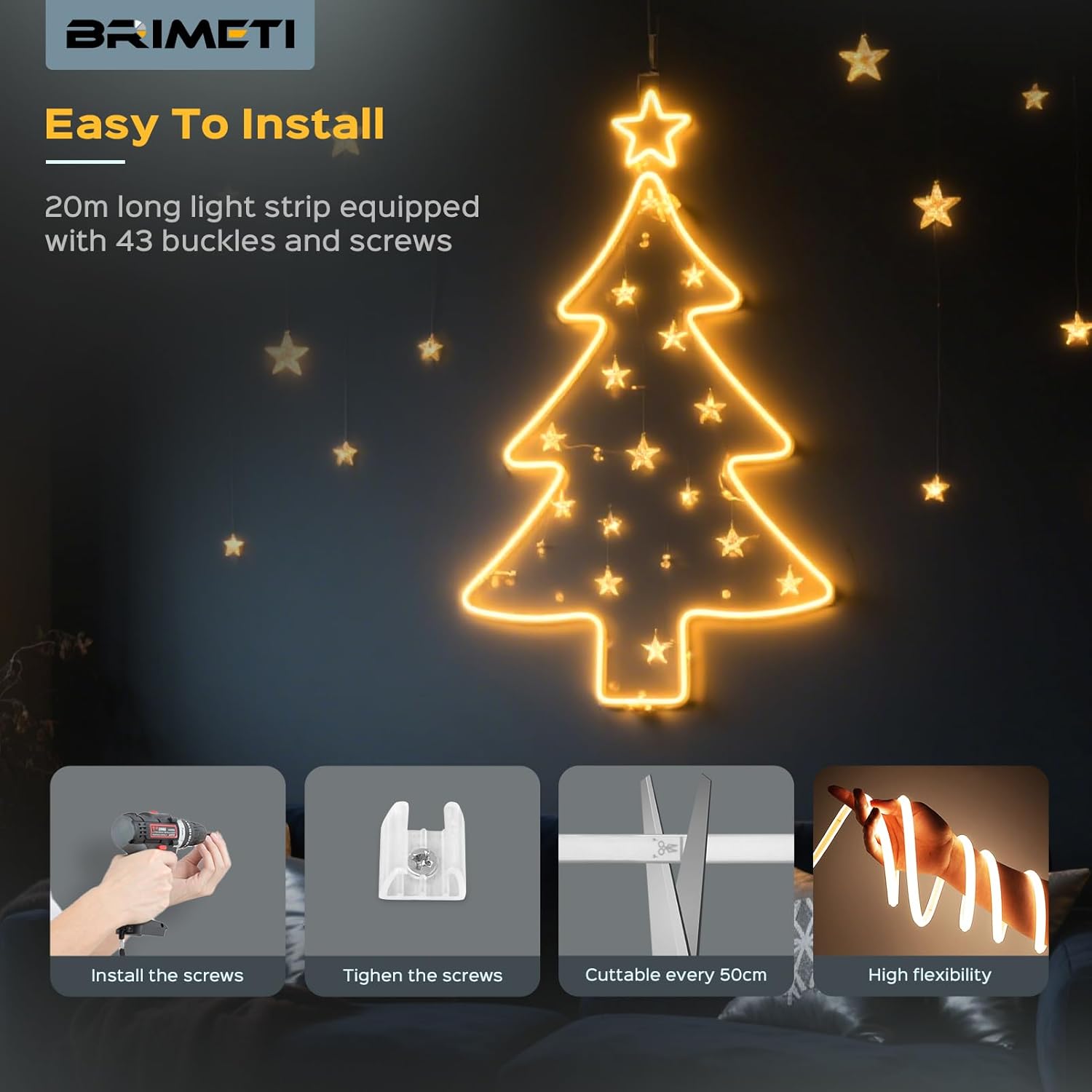 Striscia COB LED 220V 20M Bianco Freddo 6000K - immagine 5