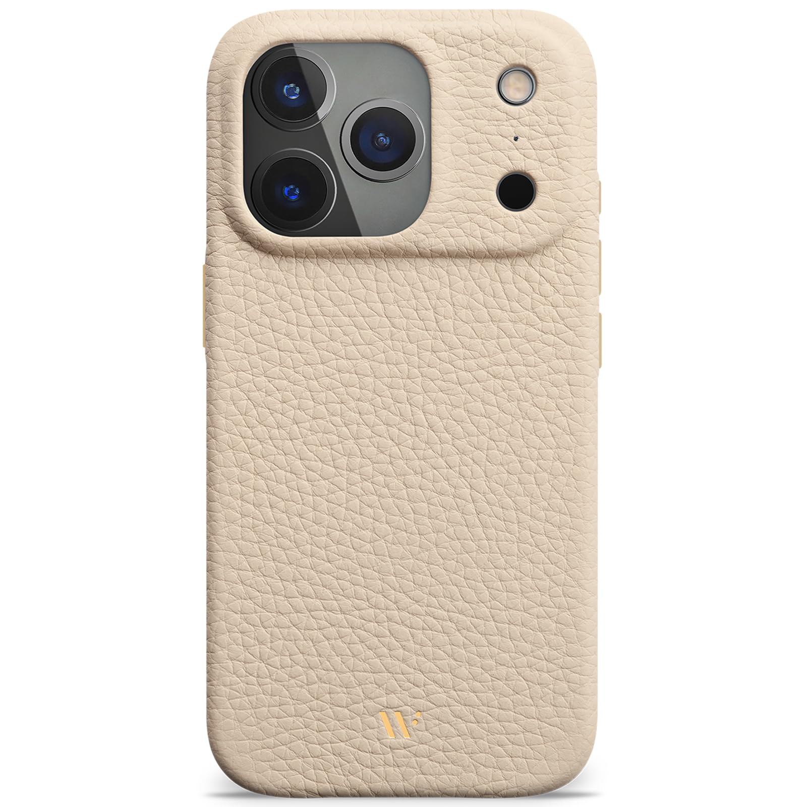 Wiiuka Custodia per iPhone 17 Pro in Pelle, Beige Crema