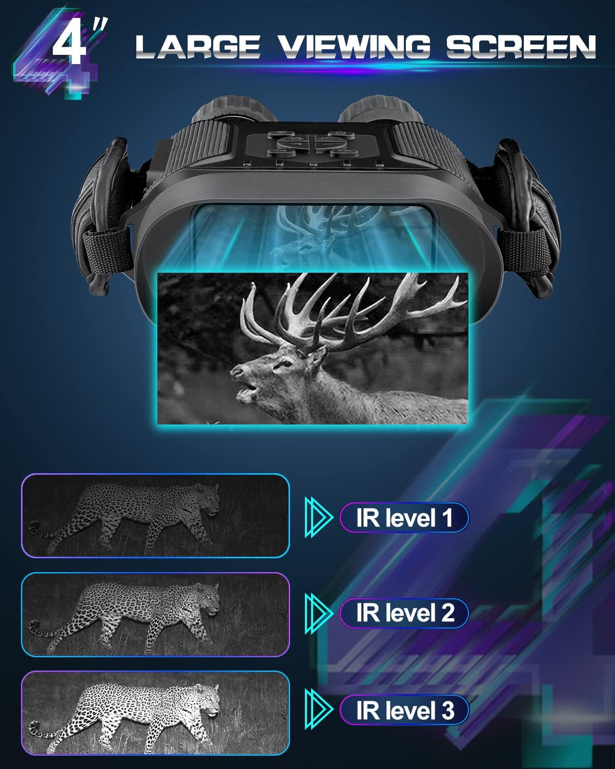 Binocolo Infrarossi Visione Notturna e Termica 4" TFT LCD - immagine 3